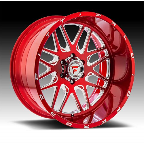 Fittipaldi Offroad Forged FTF18 Red Tint Milled Custom Truck Wheels 1